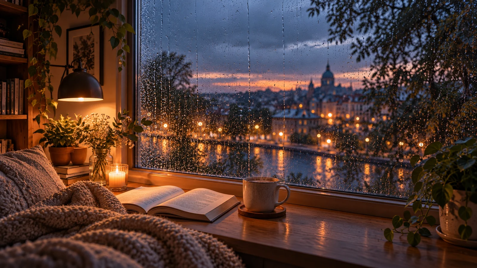Rainy Window Comfort 1 — Desktop (16:9)