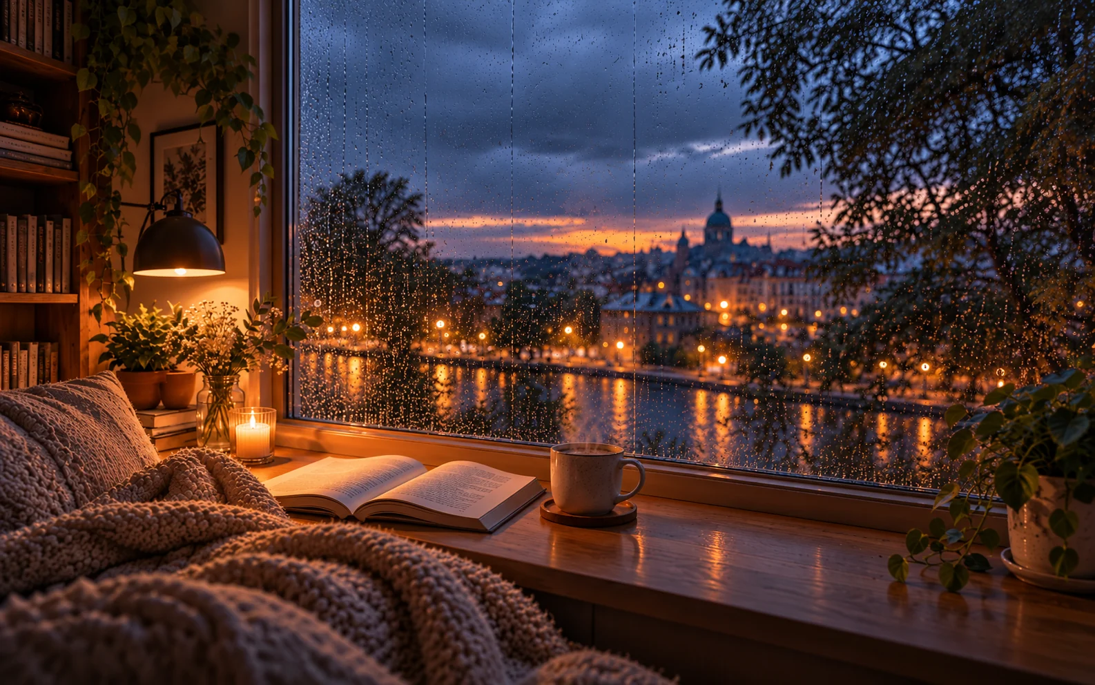Rainy Window Comfort 1 — Mac / Desktop (16:10)
